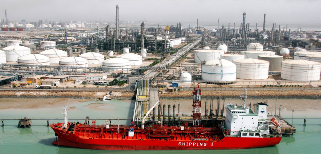 Industrial view of a large plant, directly representing Iran's Petrochemical Industry