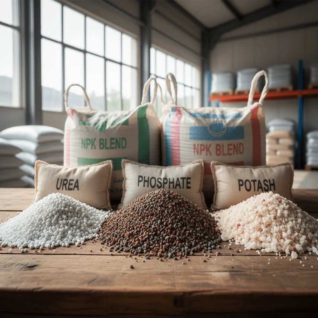 Iran fertilizers market including NPK blend, urea, phosphate, and potash fertilizers