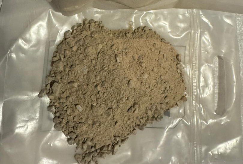 Natural kaolin mineral close-up with fine particle distribution