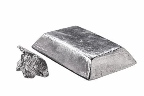 High-purity Aluminum Ingot stacked for industrial use