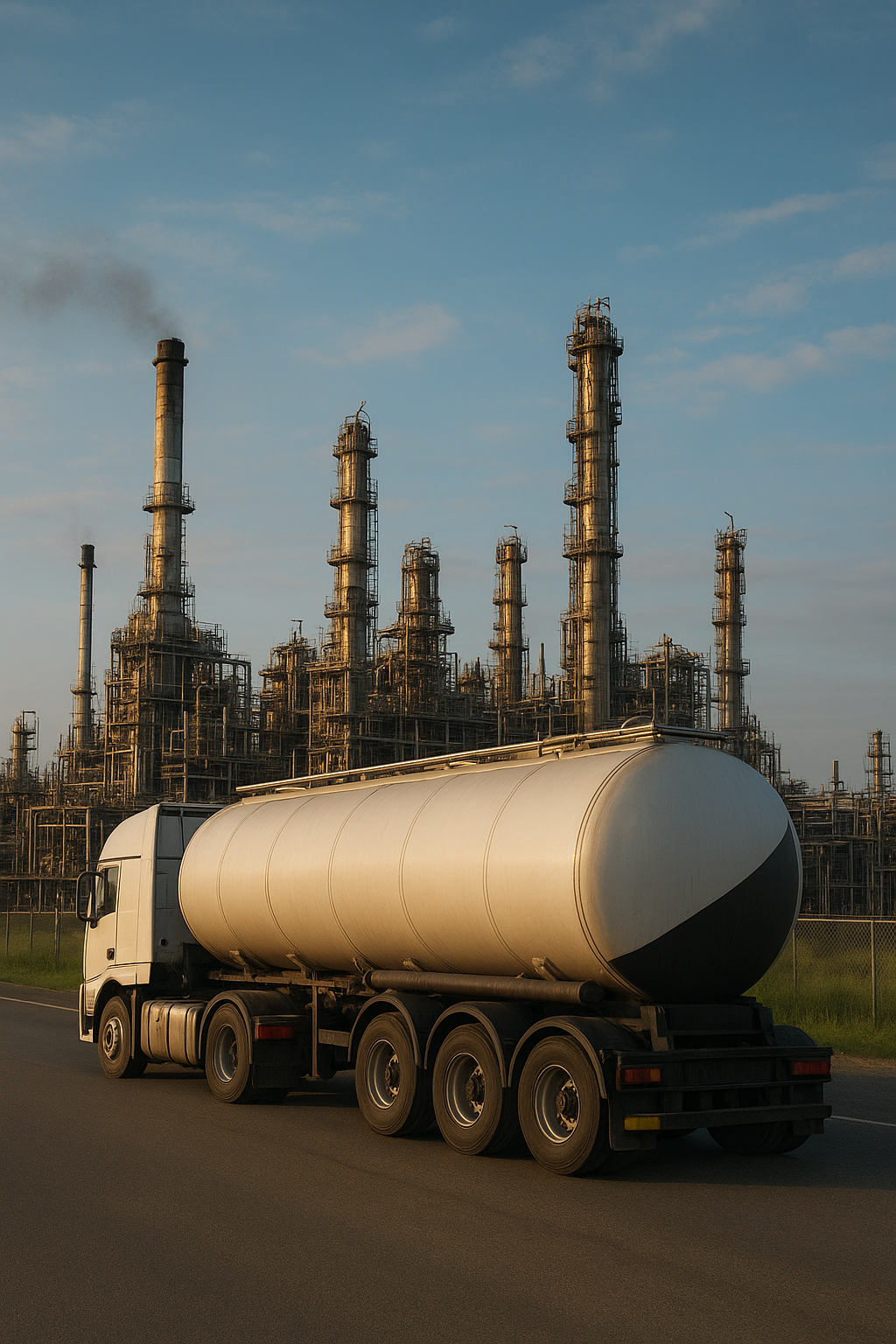 Industrial storage tanks and facilities of bitumen, representing top Iran bitumen suppliers and exporters